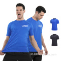 Camisa de esportes de roupas masculinas de roupas de fitness